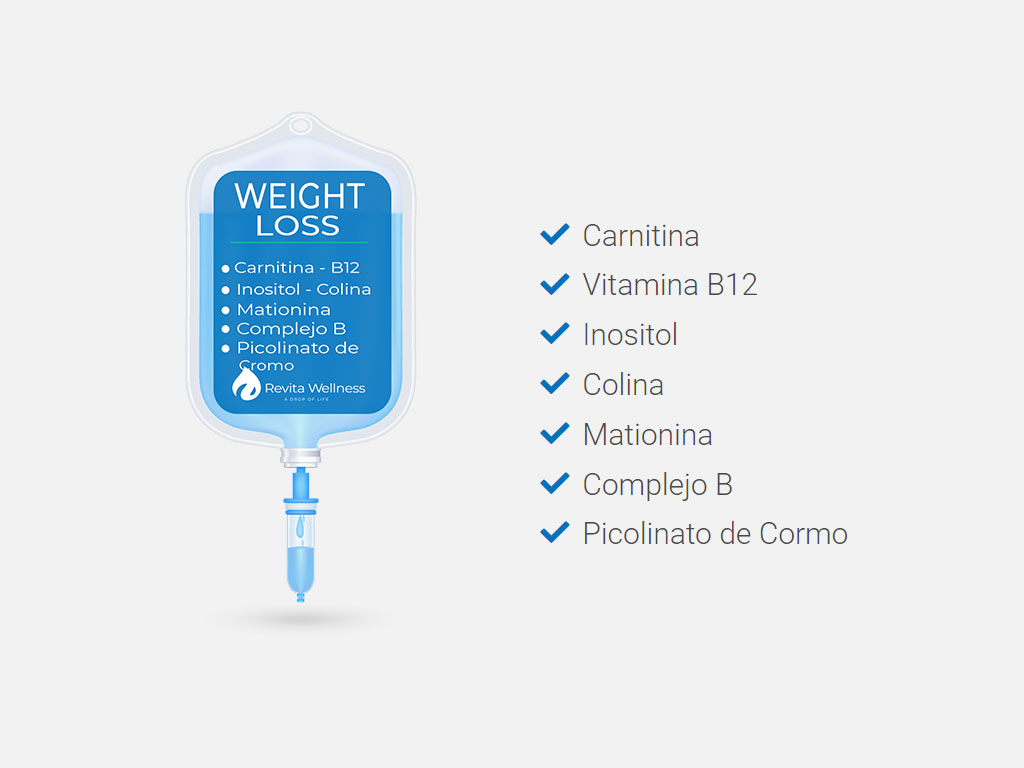 BENEFICIOS DE LAS VITAMINAS EN EL SUERO DE WEIGHT LOSS (PÉRDIDA DE PESO)